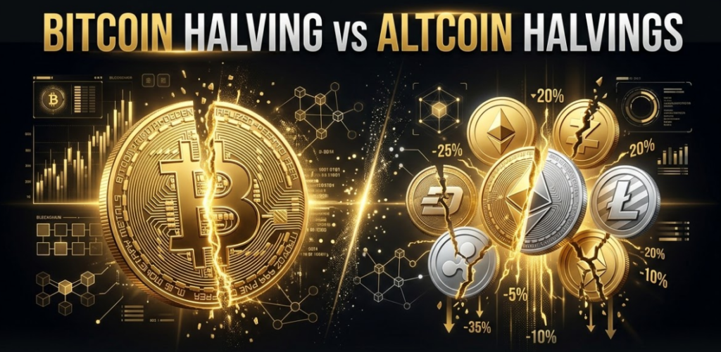 Bitcoin halving vs altcoin halvings