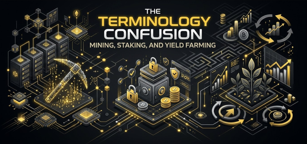 The Terminology Confusion: Mining, Staking, and Yield Farming