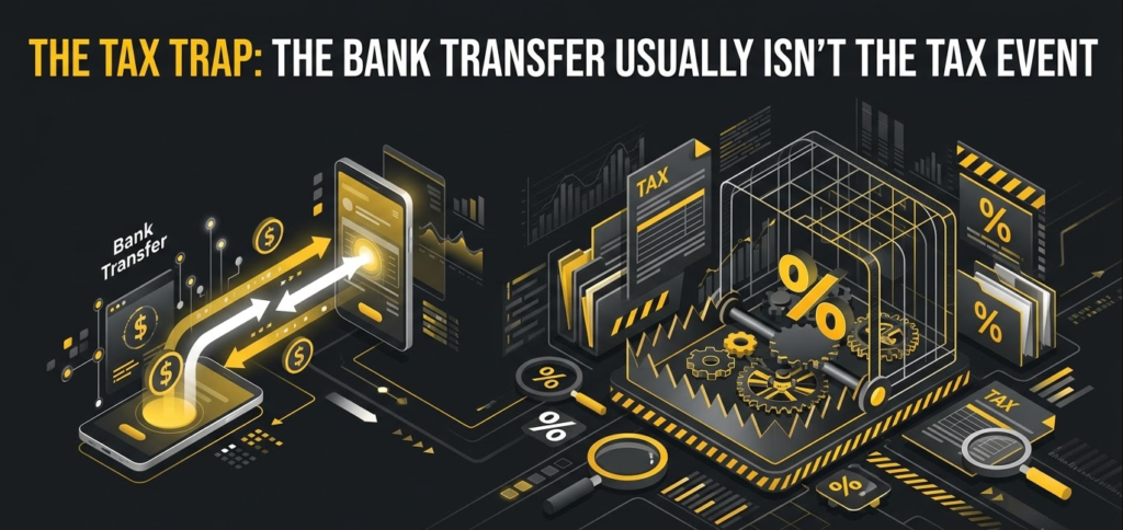 The Tax Trap: The Bank Transfer Usually Isn't the Tax Event