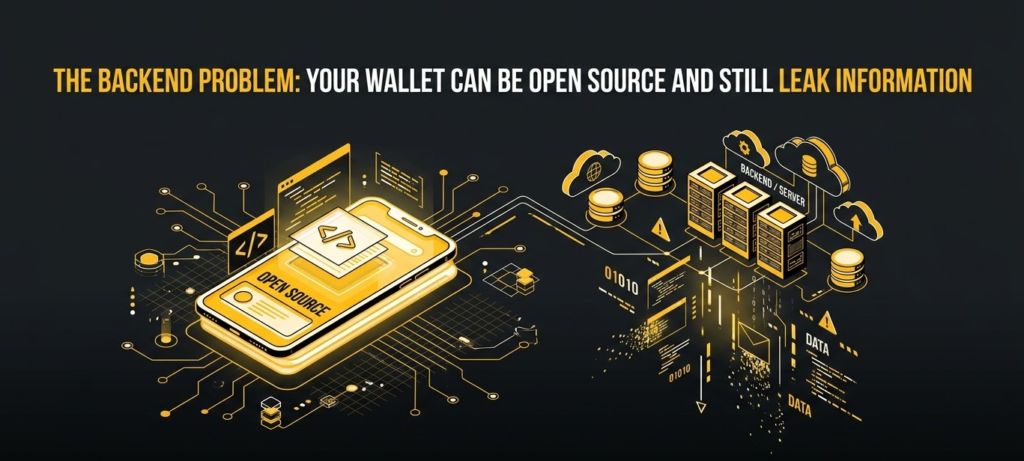 The Backend Problem: Your Wallet Can Be Open Source and Still Leak Information