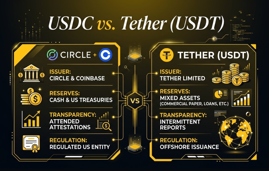 USDC vs. Tether (USDT): Key differences