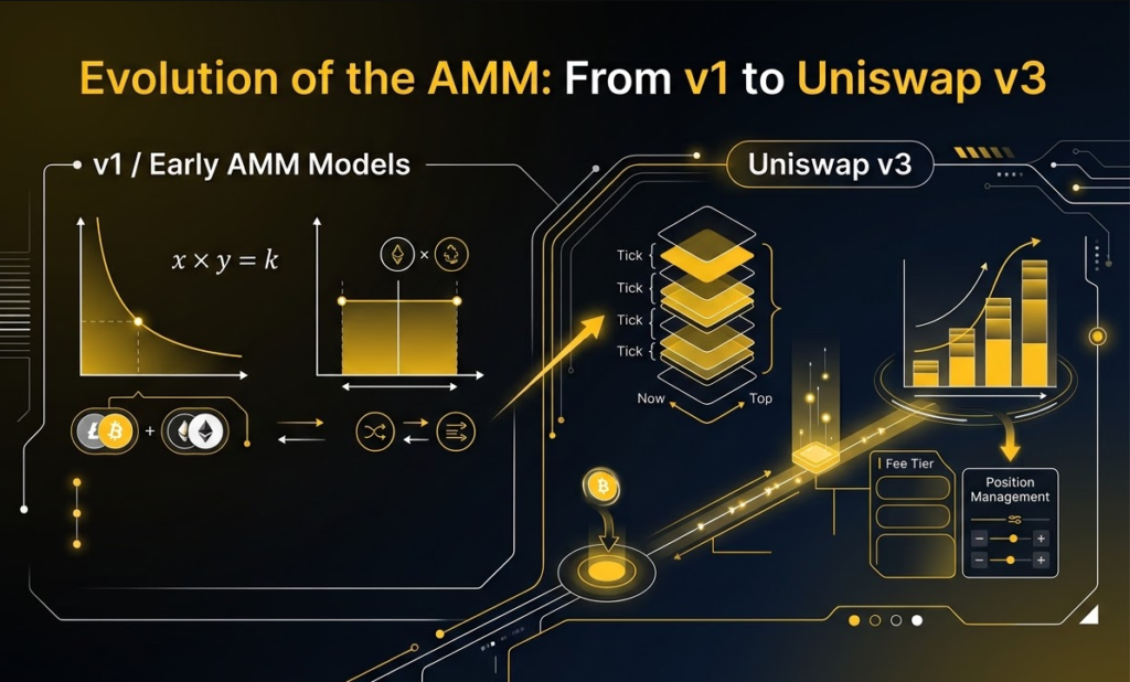 Evolution of the AMM: From v1 to Uniswap v3