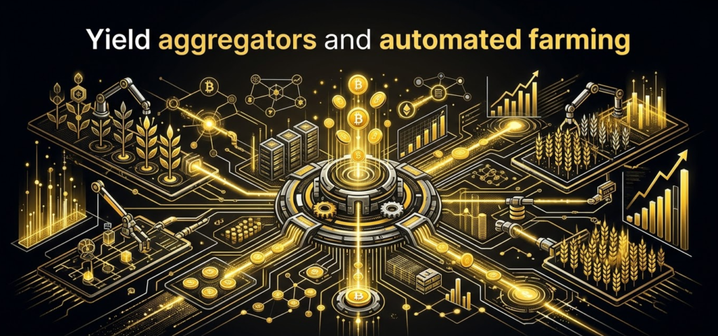 Yield aggregators and automated farming